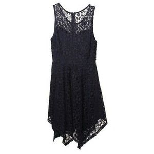MONTEAU: navy blue lace dress
